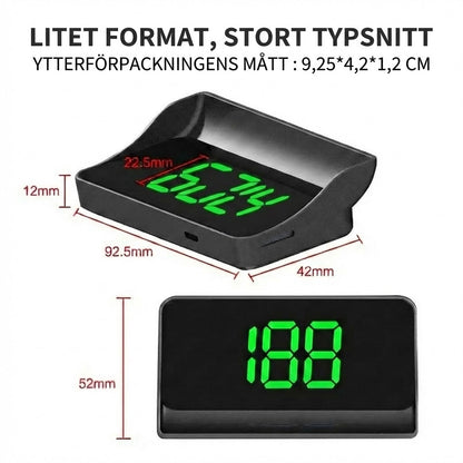 Hastighetsmätare med head-up-display