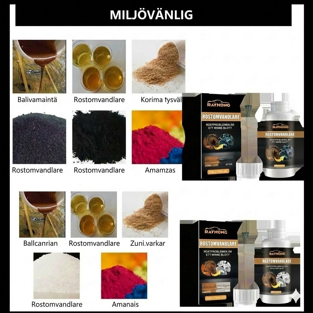 Kraftfull rostborttagare och rostkonverterare