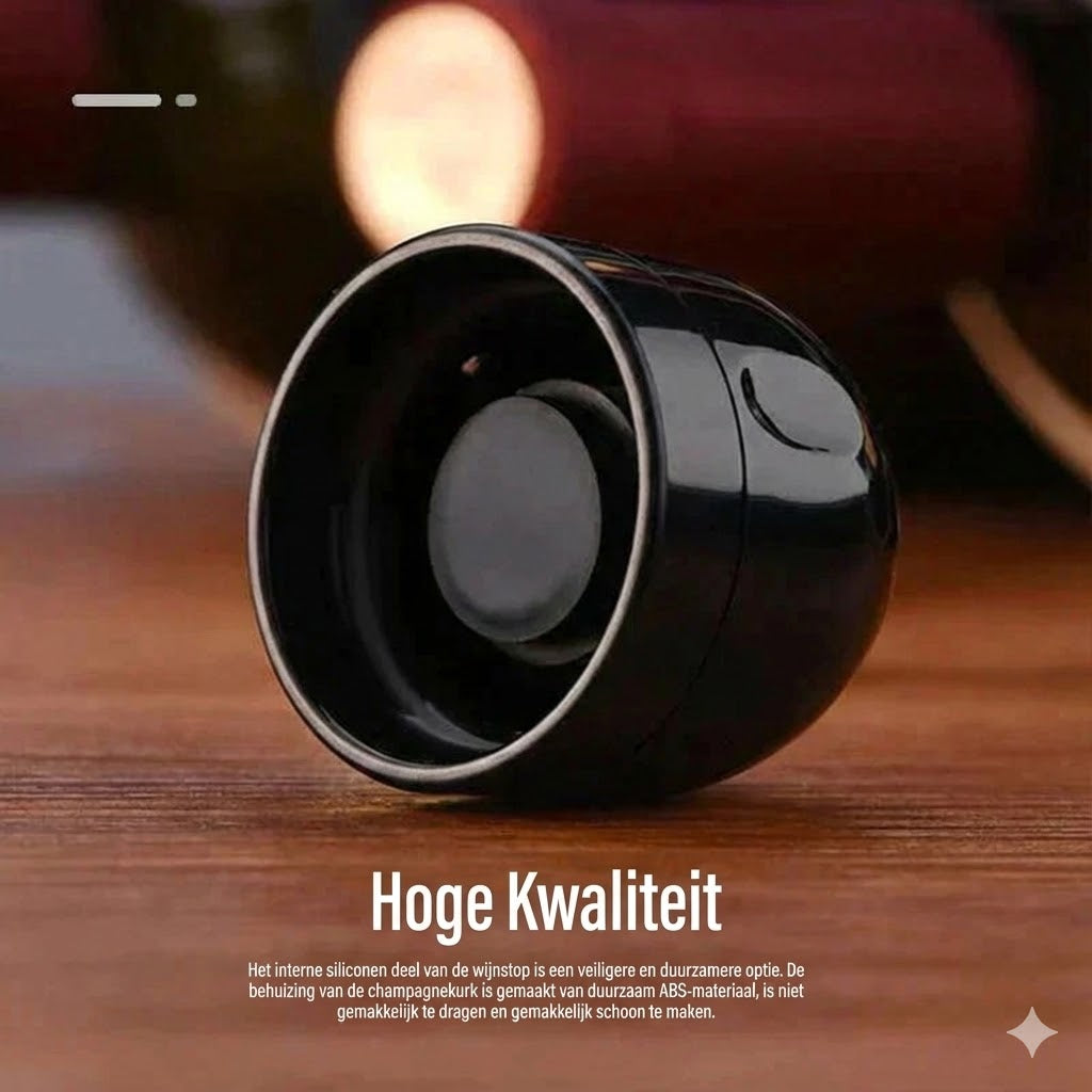 Siliconen afdichting voor wijn-/champagneflessen