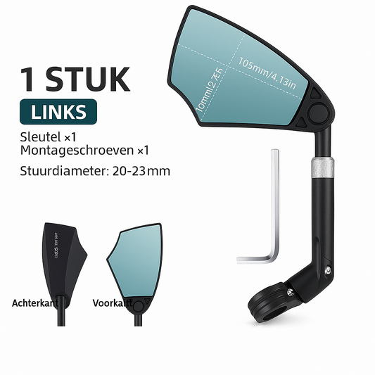 360° verstelbare fiets spiegel voor op het stuur