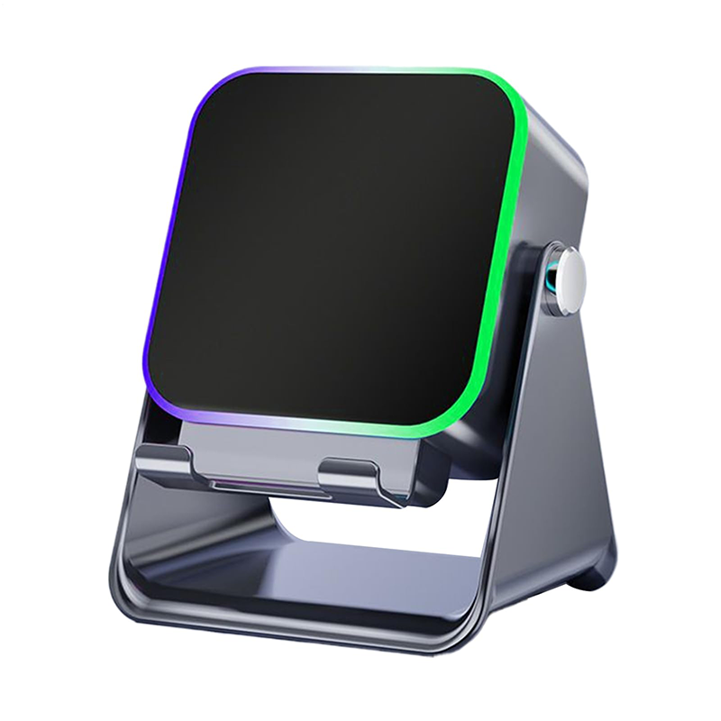 5-in-1 Draadloze Inductie Bluetooth-Luidspreker met Verstelbare Telefoonstandaard