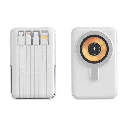 Magnetisk Trådlös Powerbank 10000mAh Snabbladdare Med Telefonhållare