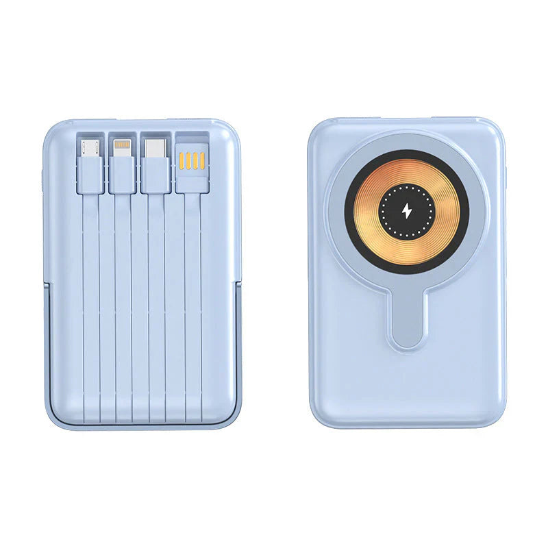 Magnetisk Trådlös Powerbank 10000mAh Snabbladdare Med Telefonhållare